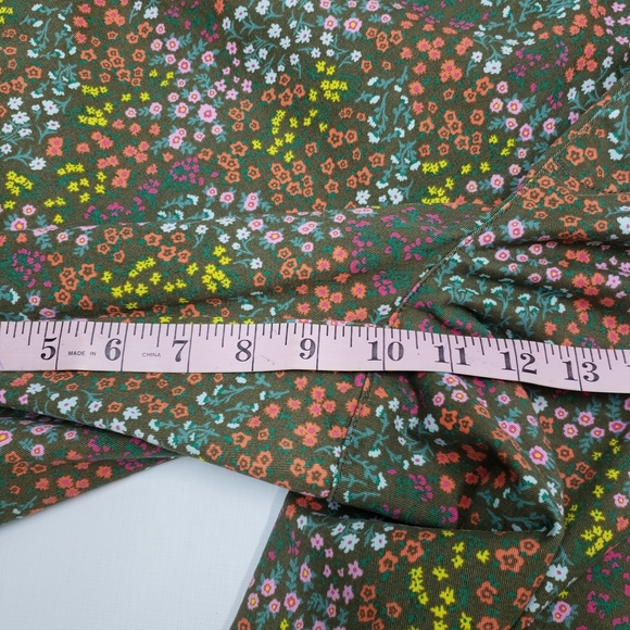 Lands' End Floral Print Bermuda Shorts Plus Size 16 Mid Rise Elastic Waist - Picture 10 of 12